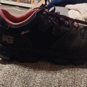 Timberland PRO Men's Black and Red Athletic Shoes